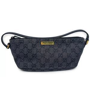 GUCCI GG Canvas Accessory Pouch Black